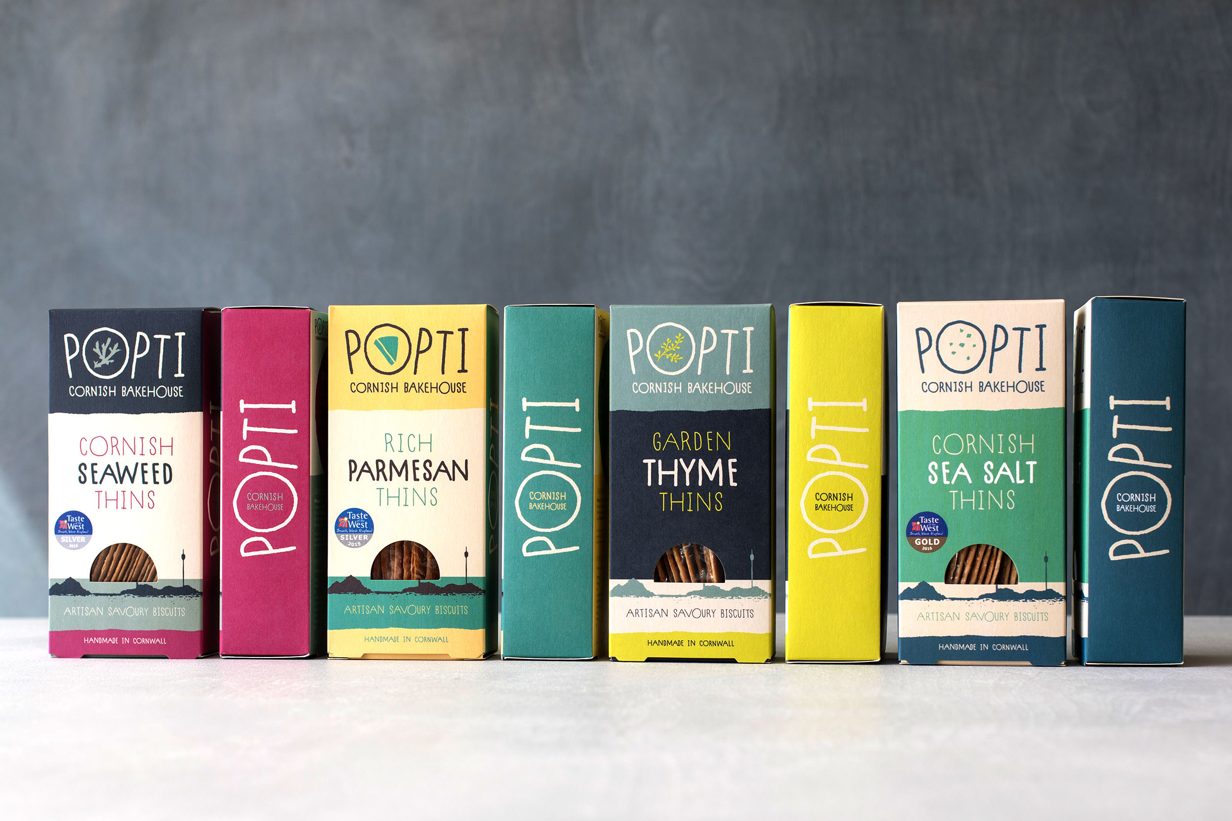 Savoury biscuits created by Popti Cornish Bakehouse